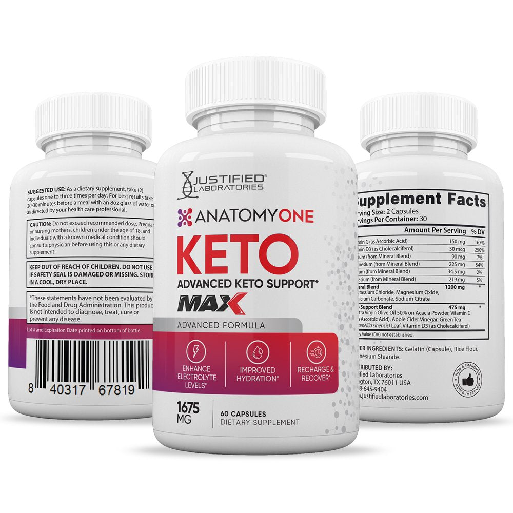 (3 Pack) Anatomy One Keto ACV MAX Pills 1675Mg Alternative to Gummies Dietary Supplement 180 Capsules - Nutricity.com.au