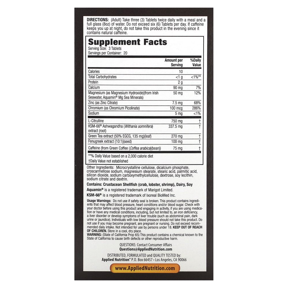 Applied Nutrition - Triple-Action Testosterone Max-Performance - 60 Tablet(S)