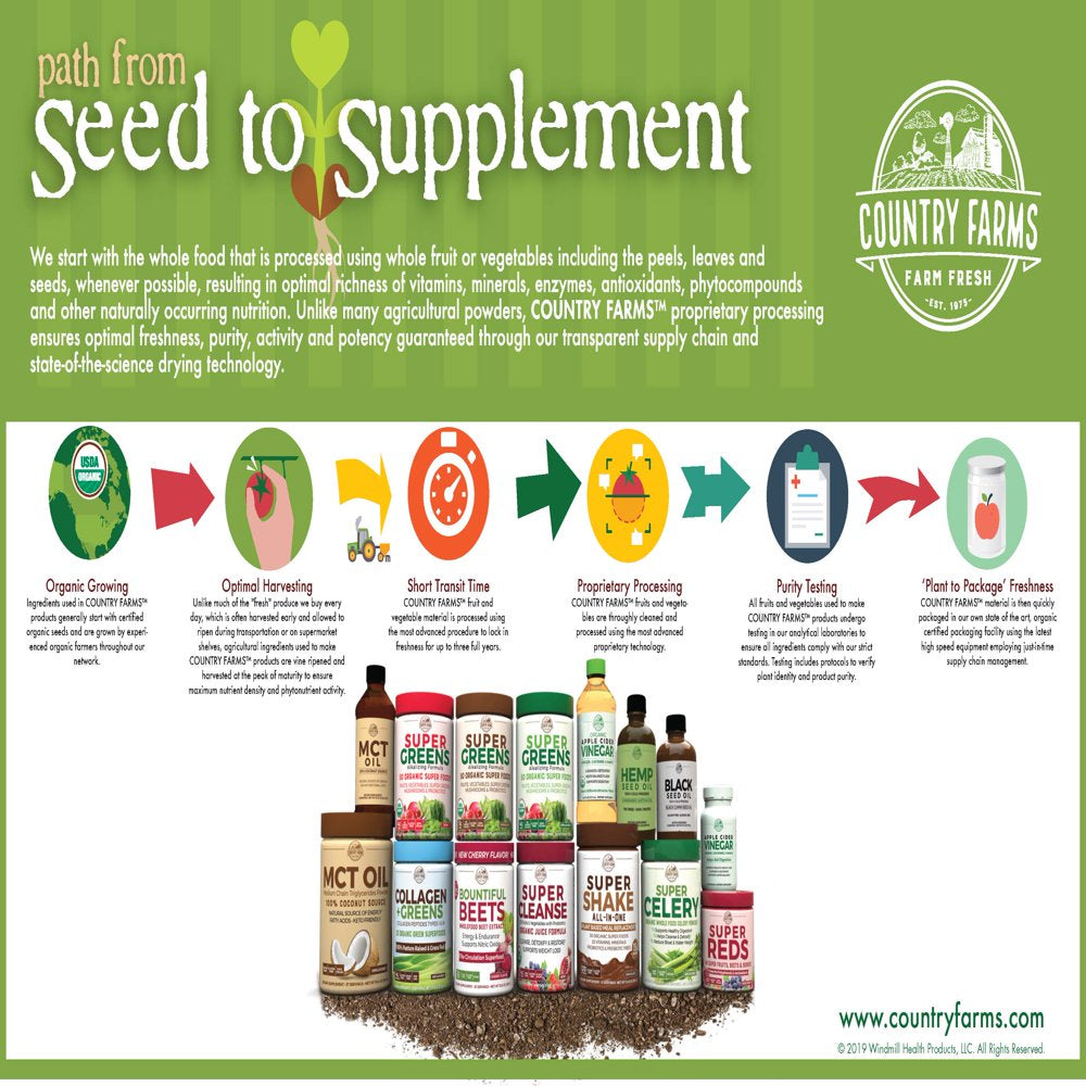 Country Farms Super Cleanse Drink Mix, Berry, 9.88 Oz., 14 Servings