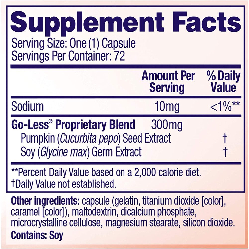 AZO Bladder Control with Go-Less Daily Supplement, Helps Reduce Occasional Urgency* and Leakage†††, 72 Capsules
