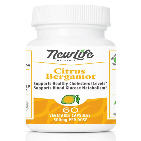 Newlife Naturals Citrus Bergamot: 500 Mg Citrus Bergamot Extract - Support Health Cholesterol Blood Sugar Levels-60 Veggie Caps