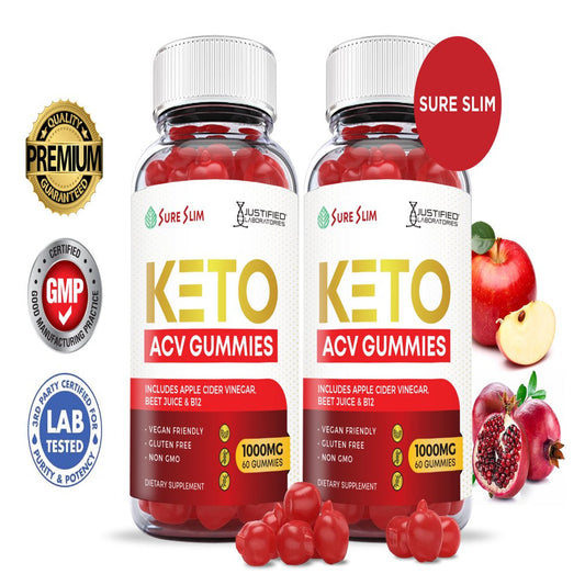 (2 Pack) Sure Slim Keto ACV Gummies 1000MG Dietary Supplement 120 Gummys - Nutricity.com.au