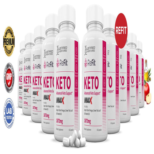 (10 Pack) Refit Keto ACV MAX Pills 1675Mg Alternative to Gummies Dietary Supplement 600 Capsules - Nutricity.com.au