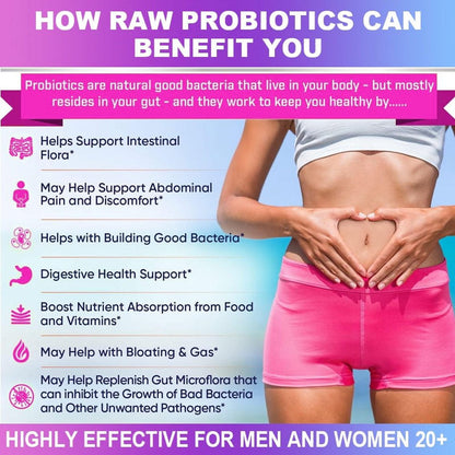 Bcuelov Probiotics 120 Billion CFU - 36 Strains, Gut Digestion and Immune Support