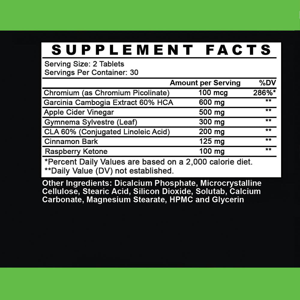 Angry Supplements Garcinia with Apple Cider Vinegar Weight Loss Pills (3-Pack)