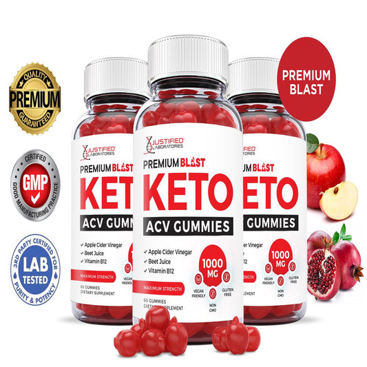 (3 Pack) Premium Blast Keto ACV Gummies 1000MG Dietary Supplement 180 Gummys - Nutricity.com.au