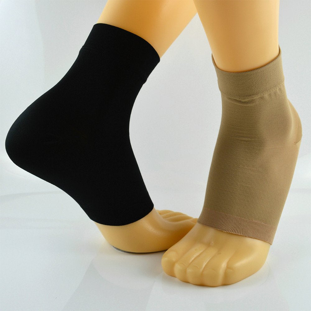 Ankle Compression Sleeve Open Toe Compression Socks for Swelling Plantar Fasciitis Sprain Neuropathy Foot Brace Support