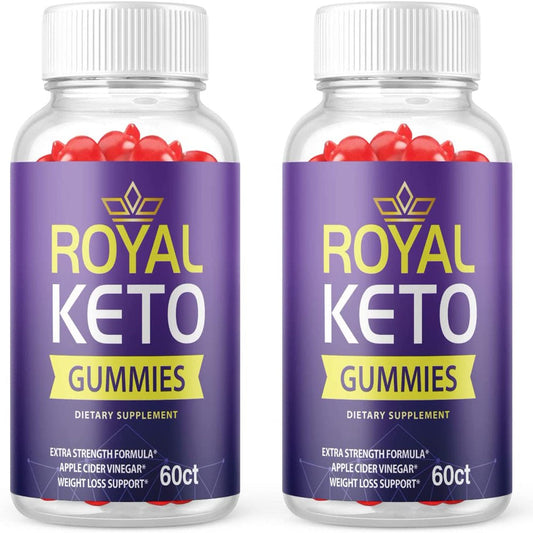 (2 Pack) Royal Keto ACV Gummies - Supplement for Weight Loss - Energy & Focus Boosting Dietary Supplements for Weight Management & Metabolism - Fat Burn - 120 Gummies - Nutricity.com.au