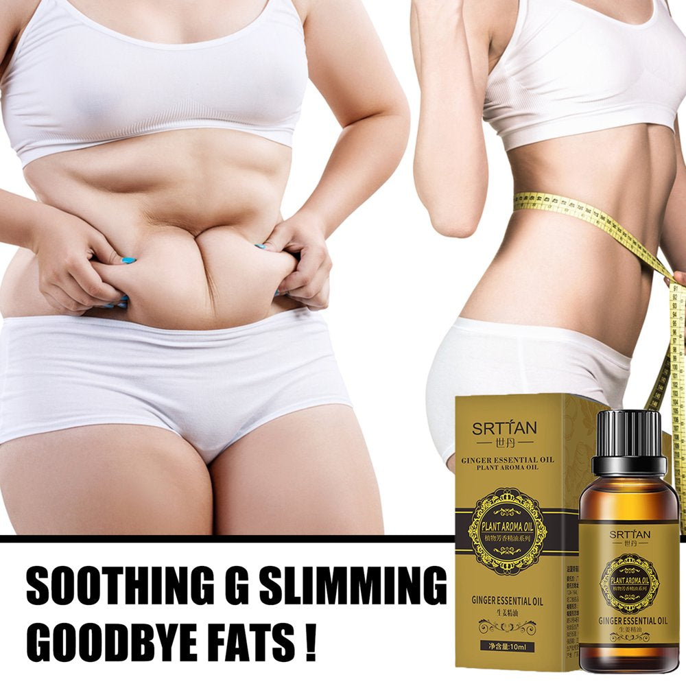 AURORA TRADE 10Ml Slimming Essential Oil Quick to Absorb Fat Burning Natural Extract Belly Drainage Ginger Relax Massager Liquid for Women