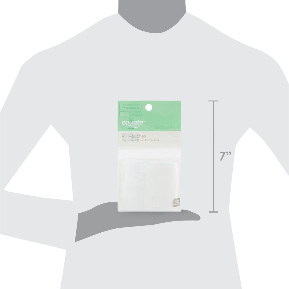 Equate Zipper Seal Pill Pouches, 50 Count