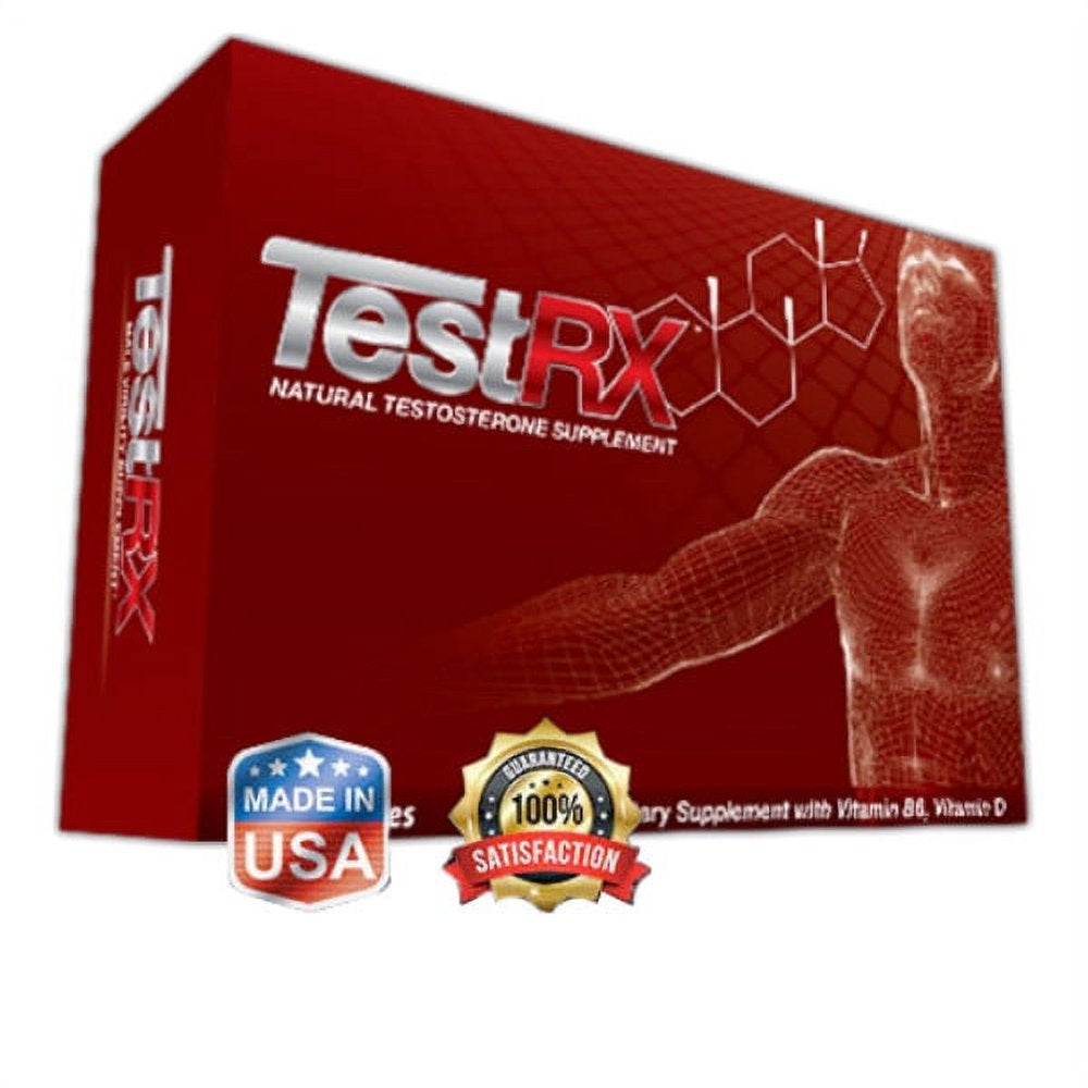 TESTRX Natural Testosterone Supplement - 120 Capsules