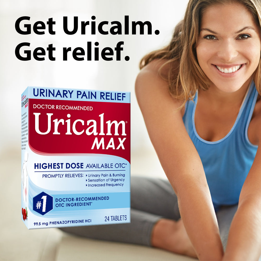 URICALM Maximum Strength Urinary Pain Relief Tablets, 24 Ct