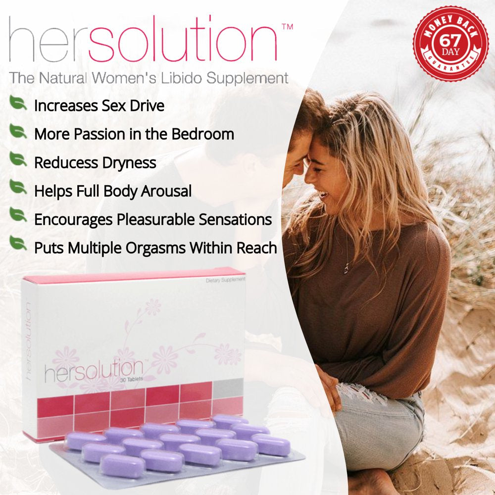 Hersolution Pills 6 Month - Female Enhancement Libido Enhancer Her Solution; 100% All-Natural