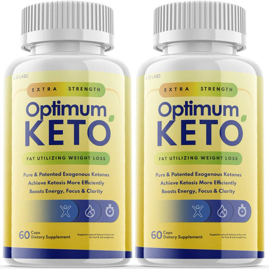 (2 Pack) Optimum Keto - Supplement for Weight Loss - Energy & Focus Boosting Dietary Supplements for Weight Management & Metabolism - Advanced Fat Burn Raspberry Ketones Pills - 120 Capsules - Nutricity.com.au