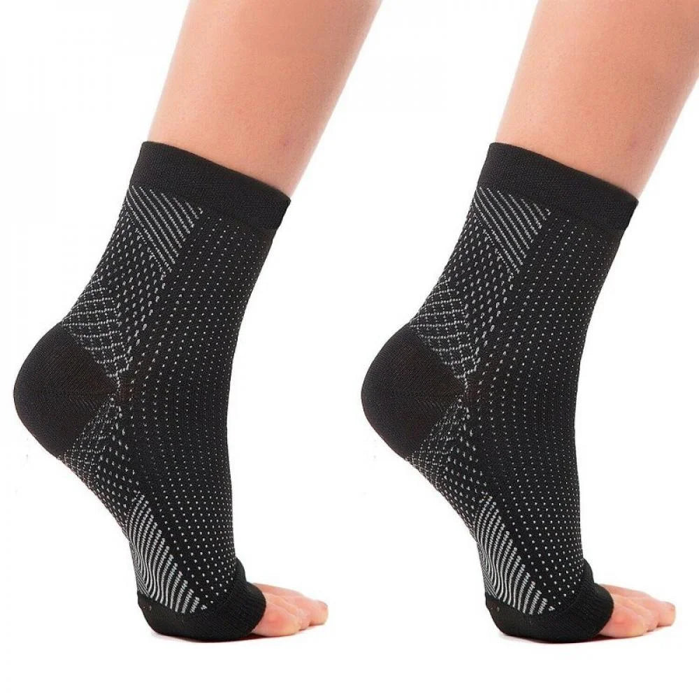 Big Save! Ankle Brace for Foot Support - Ankle Compression Sleeve for Heel & Ankle Pain Relief - Neuropathy for Men & Women (1 Pair)