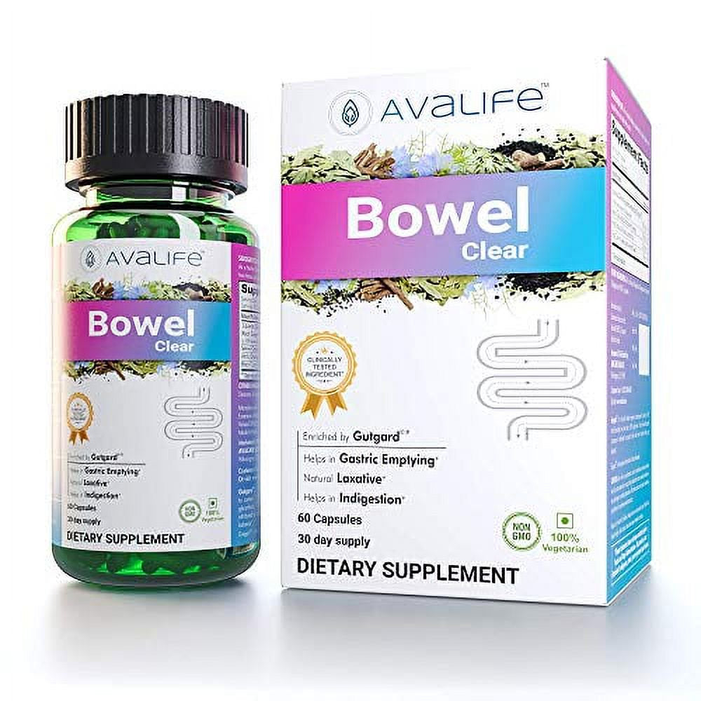 Avalife Bowel Clear - Natural Bowel Cleanse Supplements, 60 Capsules