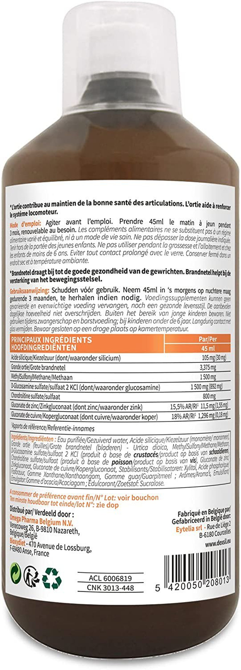 Dexsil Forte Drinkable Solution Joinforte Drinkable Solution Joints + MSM Glucosamine Chondroitin 1L