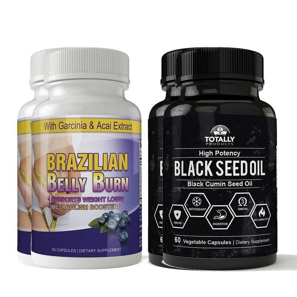 Brazilian Belly Burn and Black Seed Oil Combo Pack