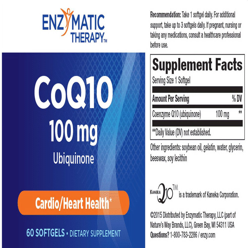 Enzymatic Therapy Coq10 100 Mg Softgels, 60 Ct