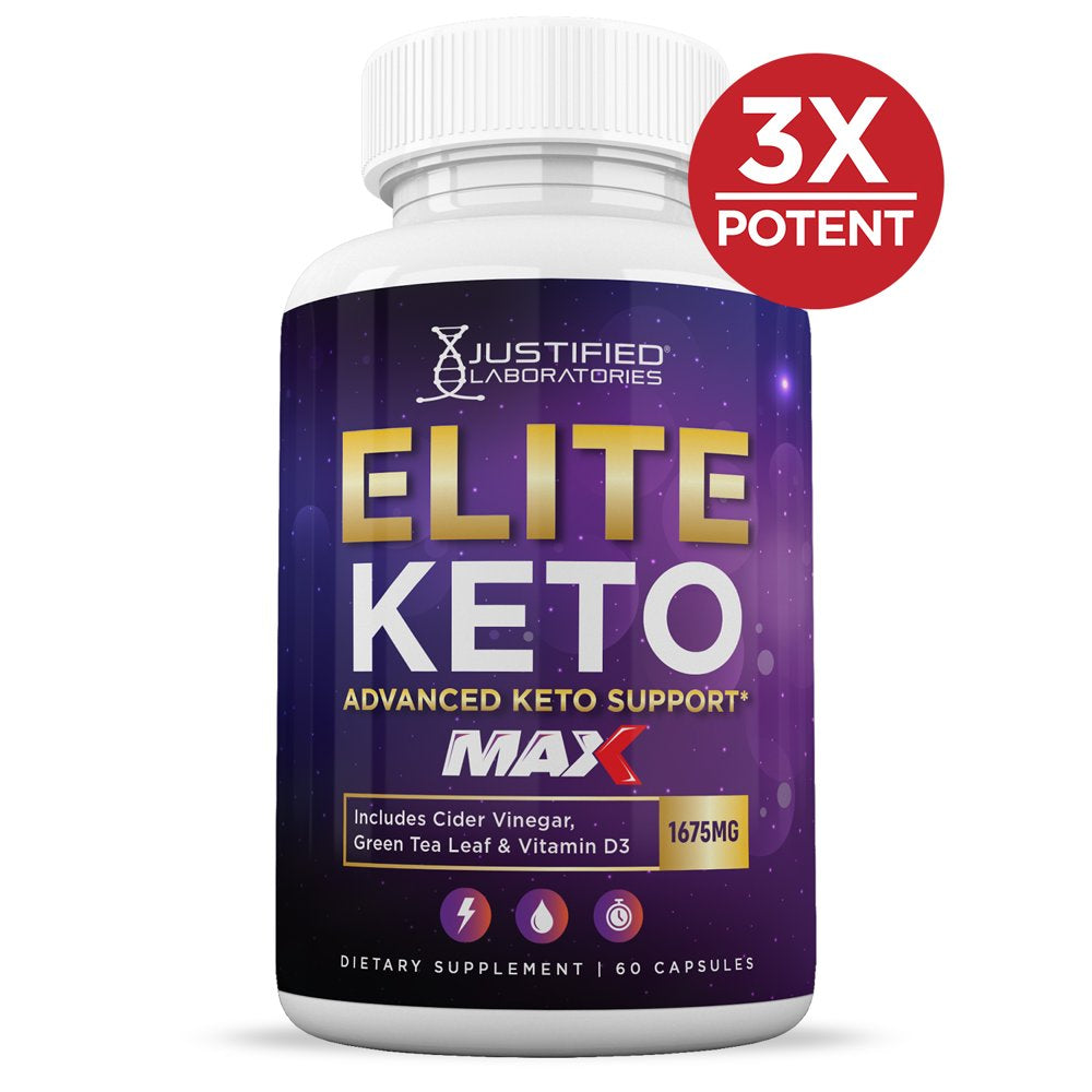 Elite Keto ACV MAX Pills 1675Mg Dietary Supplement 60 Capsules