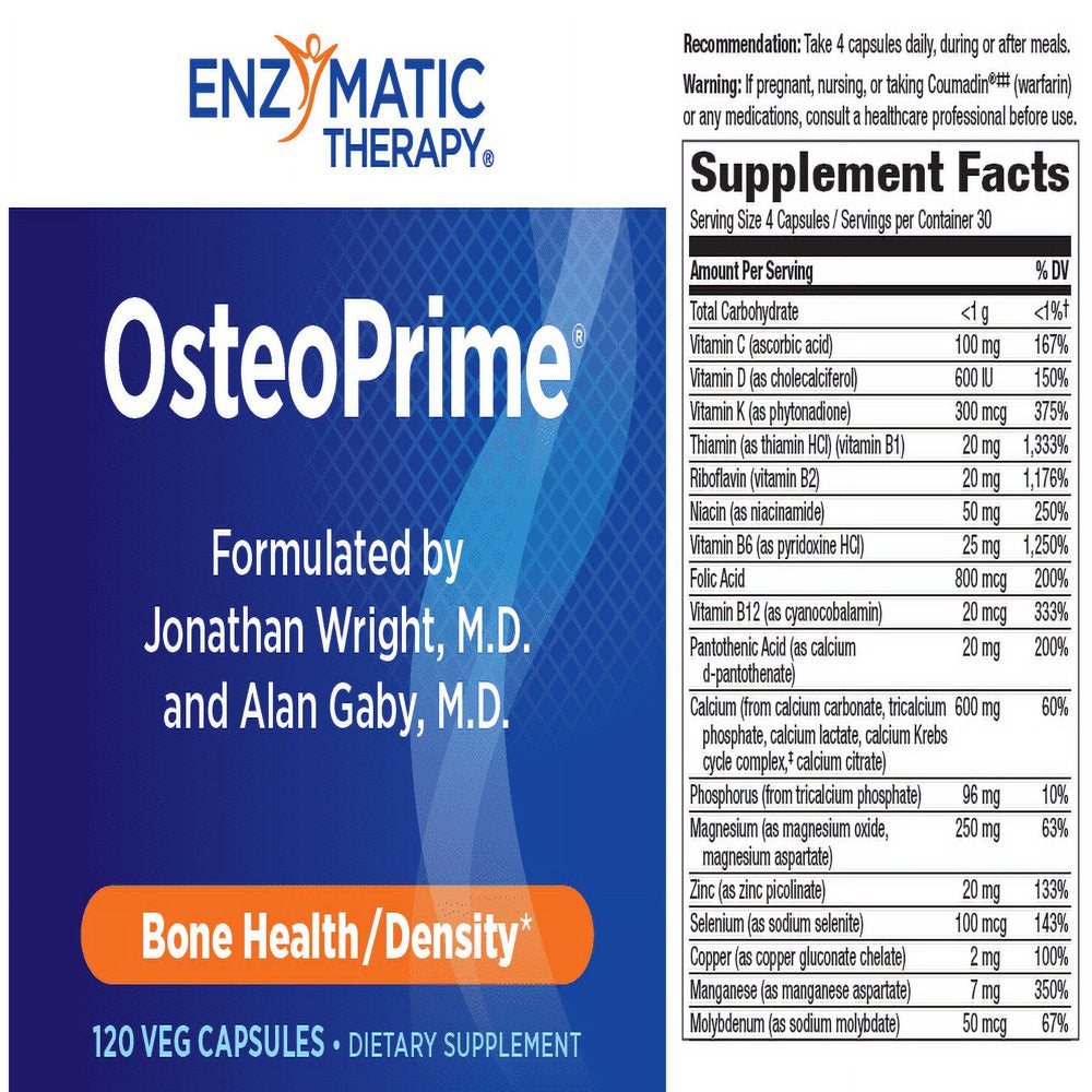 Enzymatic Therapy Osteoprime Vegetarian Capsules, 120 Ct