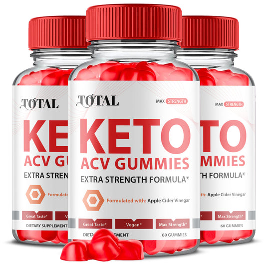 (3 Pack) Total Keto ACV Gummies - Supplement for Weight Loss - Energy & Focus Boosting Dietary Supplements for Weight Management & Metabolism - Fat Burn - 180 Gummies - Nutricity.com.au