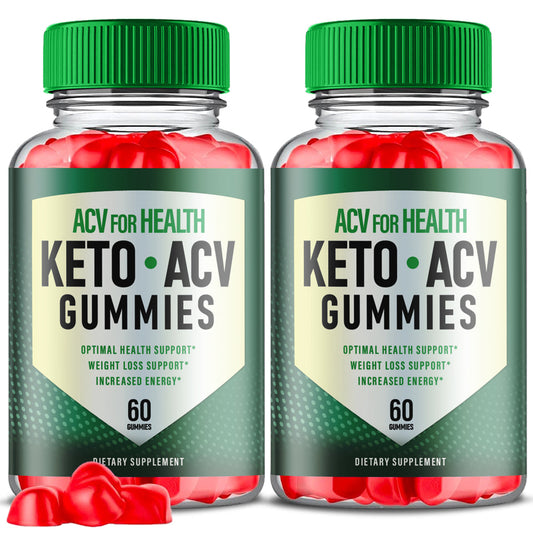 (2 Pack) ACV for Health Keto ACV Gummies - Energy & Focus Boosting Dietary Supplements for Weight Management & Metabolism - Fat Burn - 120 Gummies - Nutricity.com.au