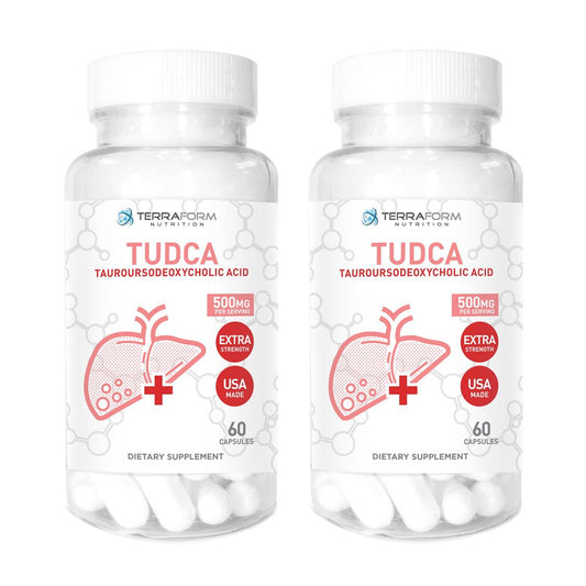 (2 Pack) TUDCA (Tauroursodeoxycholic Acid) - 500Mg - 120 Capsules - Help Supports Liver Health - Nutricity.com.au