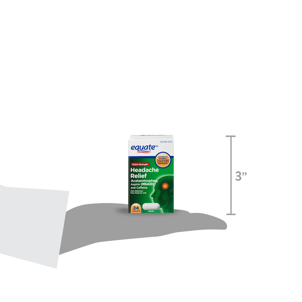 Equate Extra Strength Headache Relief Caplets, 24 Count