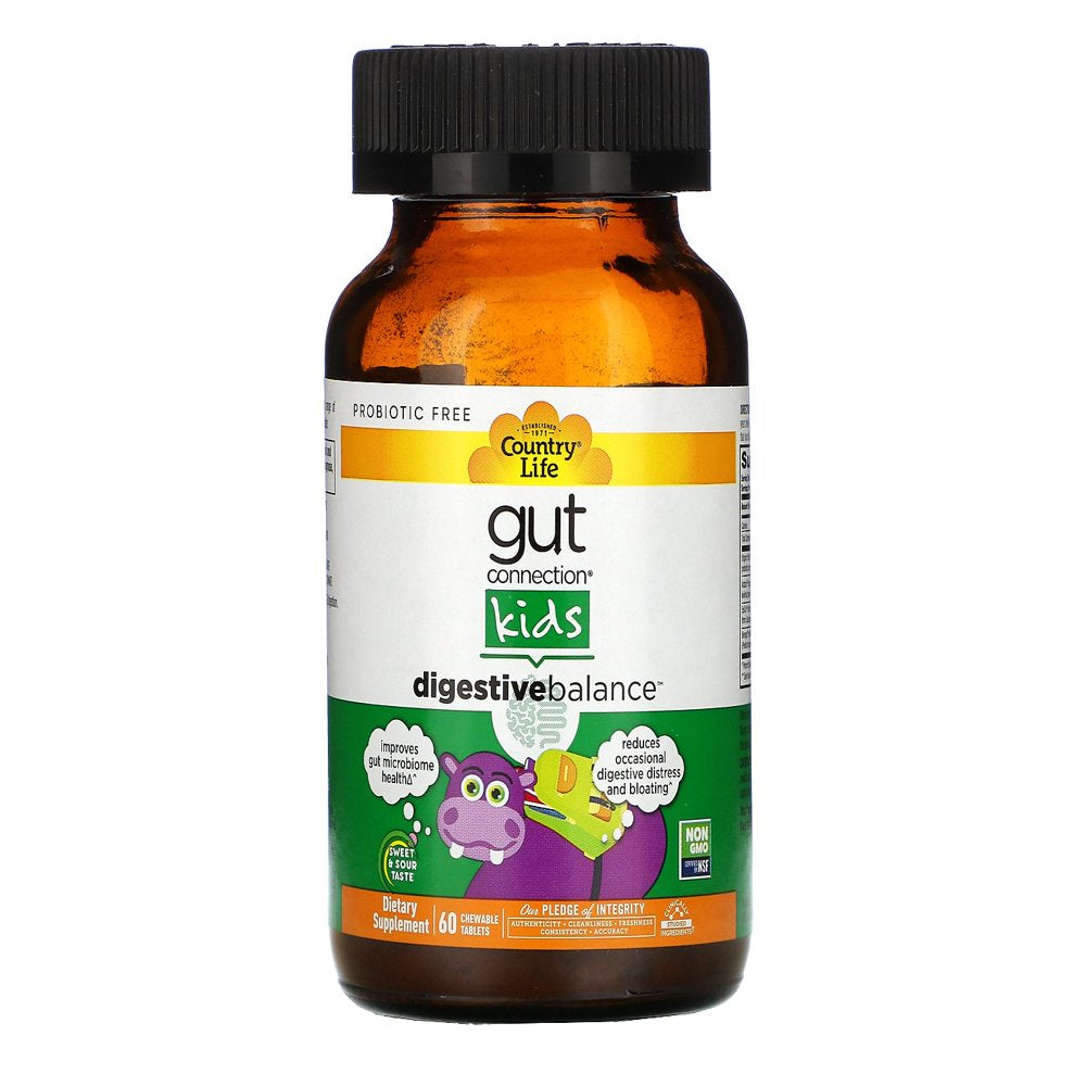 Country Life Gut Connection Kids Digestivebalance 60 Tabs