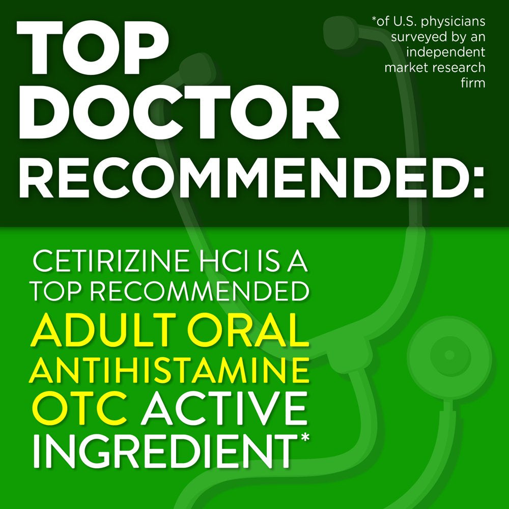 Equate Allergy Relief, Cetirizine Hydrochloride Tablets, 10 Mg, 14 Count