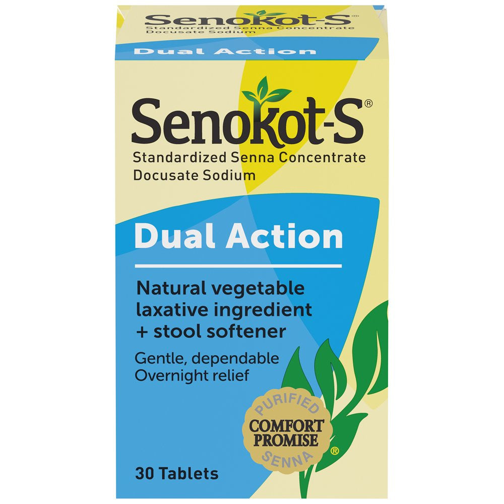 Senokot-S® Dual Action Senna plus Stool Softener Laxative Tablets, 30 Ct