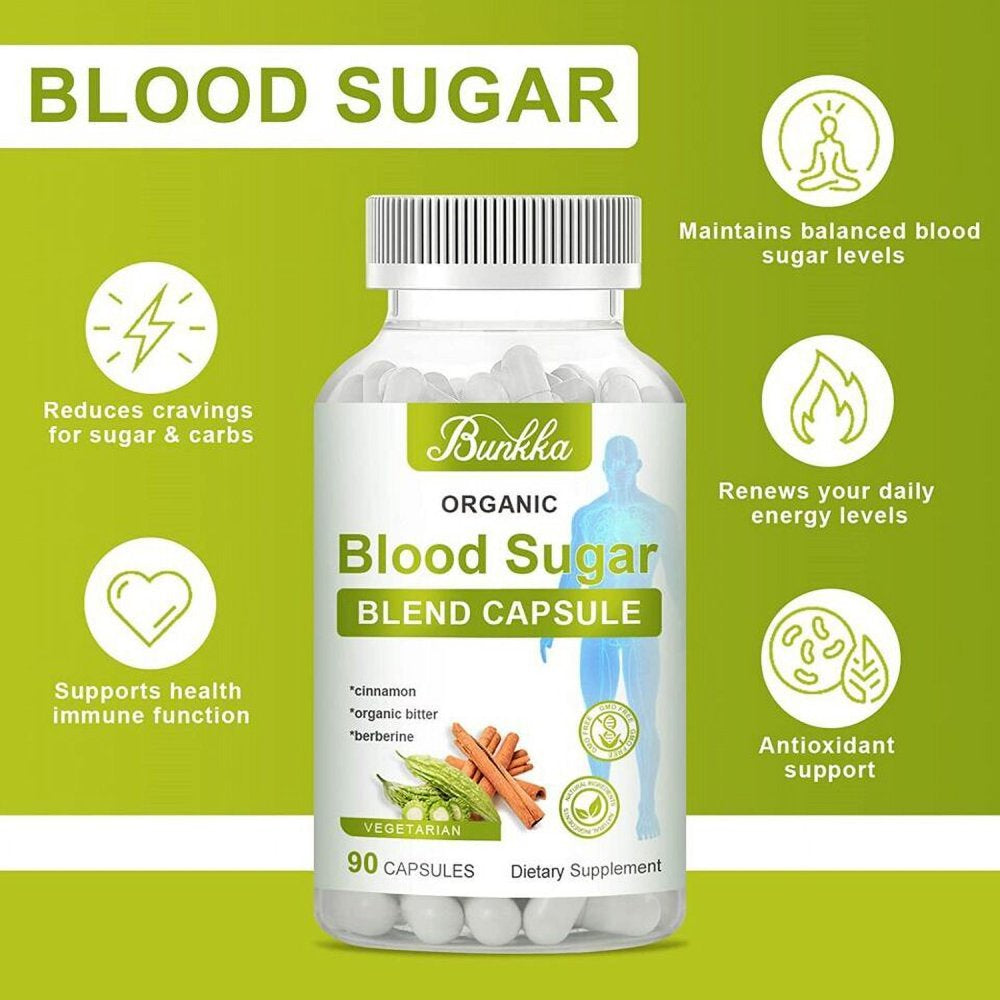 Blood Sugar Support Formula Maximum Strength Natural Supplement -90 Capsules