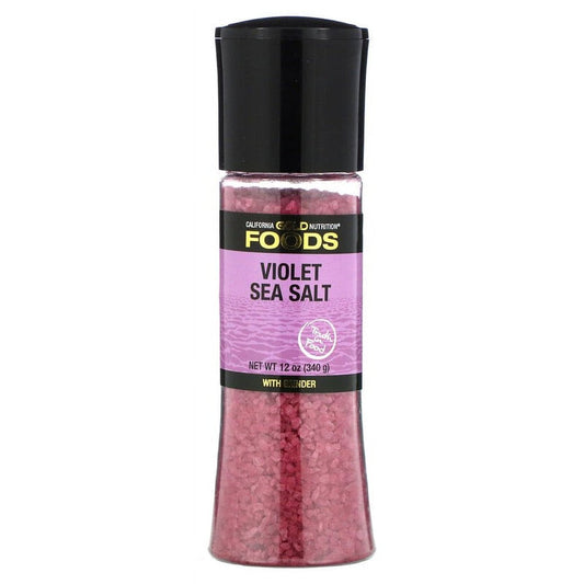 California Gold Nutrition, FOODS - Violet Sea Salt Grinder, 12 Oz (340 G) Pack of 2