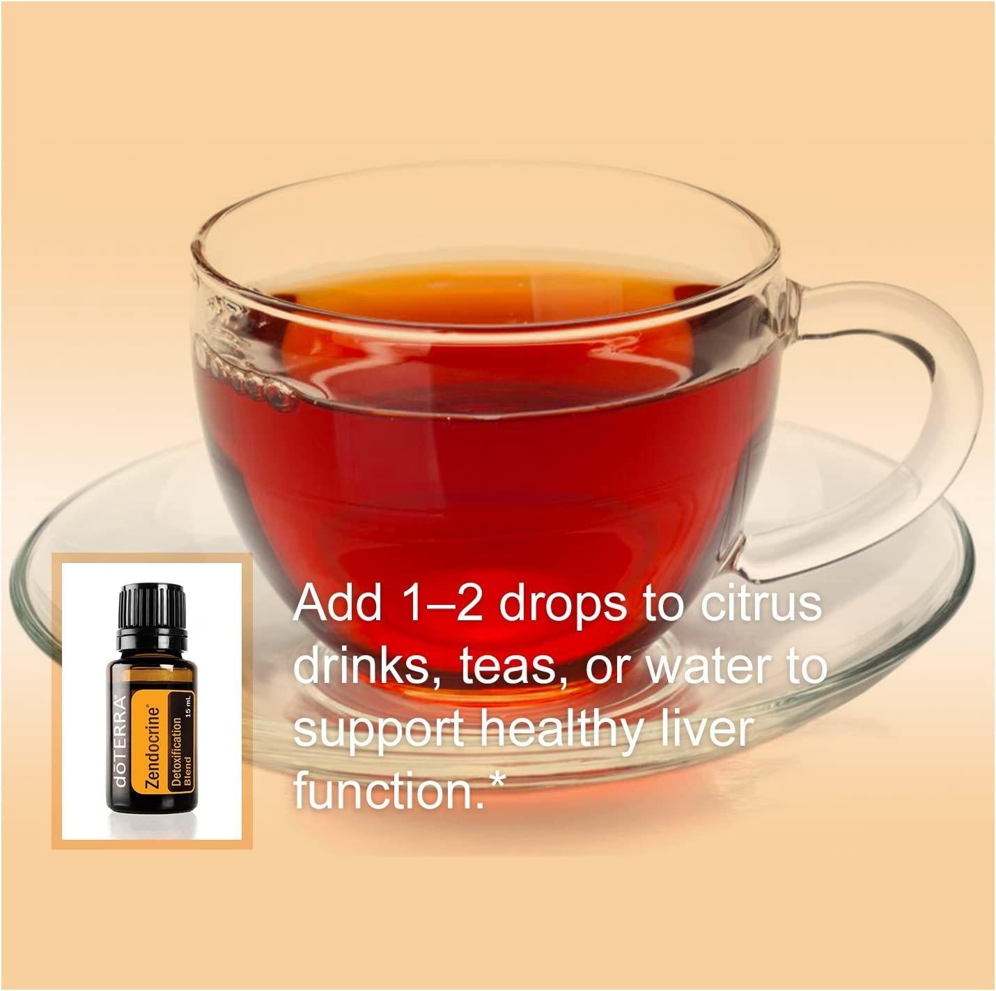doTERRA - Zendocrine Essential Oil Detoxification Blend -Supports Healthy Liver Function, Elimination, Body System Purification and Detoxification; For Diffusion, Internal, or Topical Use - 15 mL