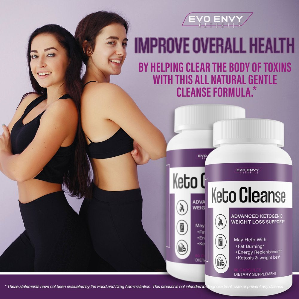 Evo Envy Naturals Keto Cleanse - Keto Weight Loss Booster - Burn More Fat - Lose More Weight Carbs Prevent Ketosis - Blast Out Carbs and Cleanse the Gut to Boost Ketosis