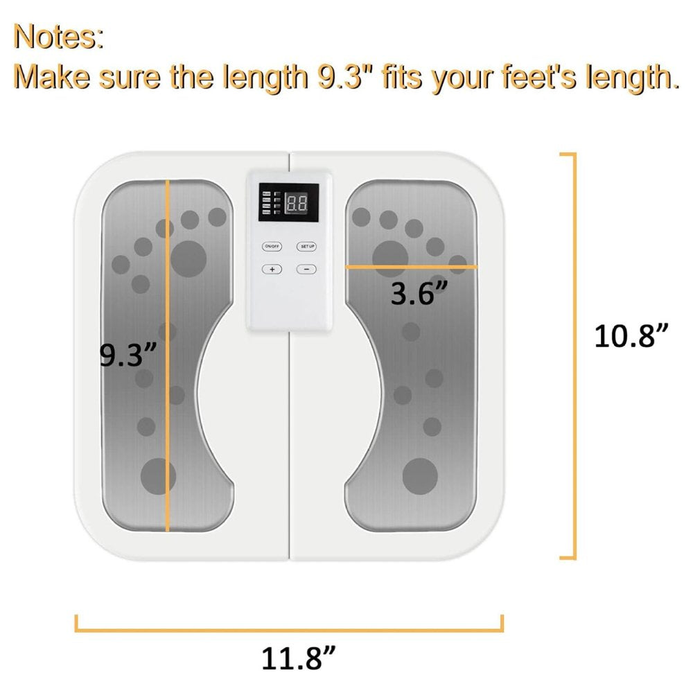 Electric Feet Massager Physiotherapeutic Device for Body Muscle Pain Relief and Neuropathy, Foot Legs Circulation Reflexology Machine for Ankles Knee and Calf