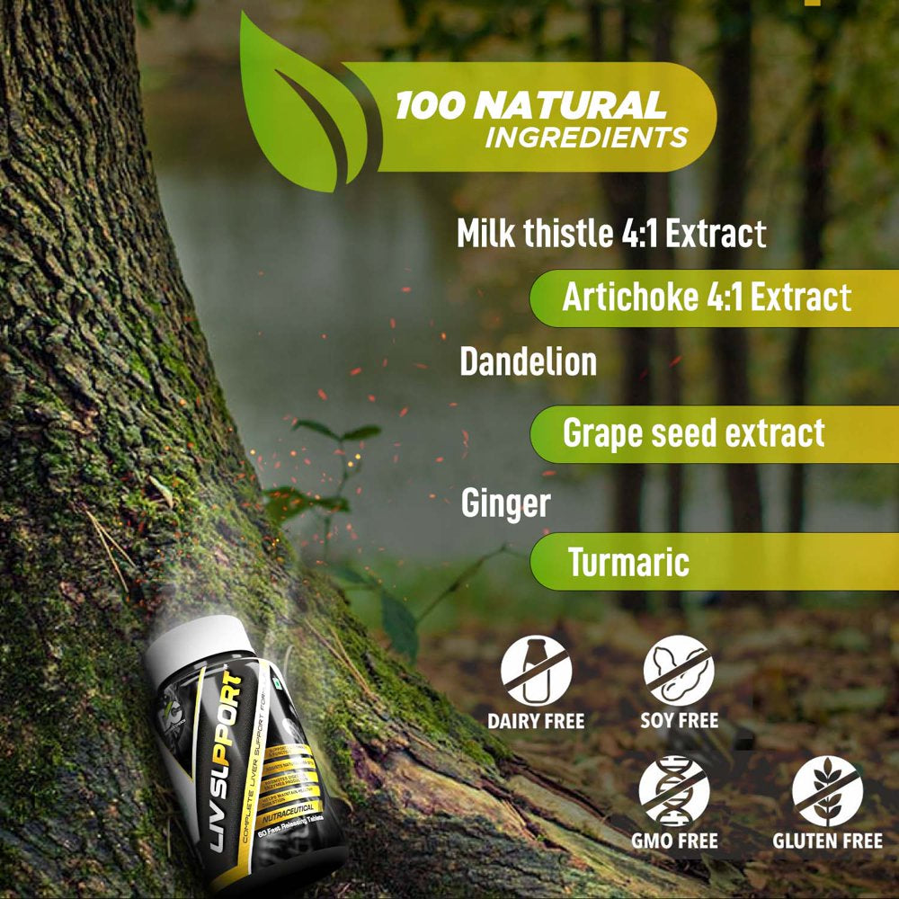 DC DOCTORS CHOICE LIV SUPPORT with Milk Thistle Supplement Detox Liver Antioxidant Promotes Healthy Digestion Balance Cholesterol Maintaining Sugar Levels (60 Tablets)