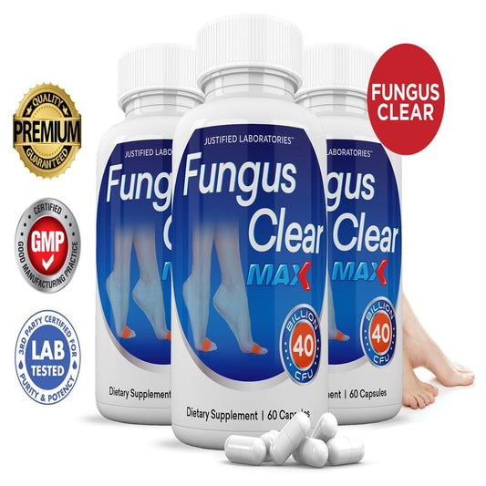 (3 Pack) Fungus Clear Max 40 Billion CFU Probiotic Nail Support 180 Capsules - Nutricity.com.au