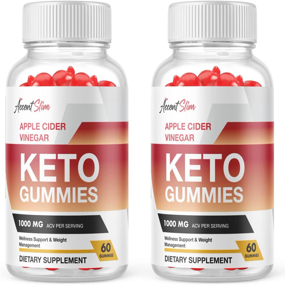(2 Pack) Accent Slim Keto ACV Gummies - Supplement for Weight Loss - Energy & Focus Boosting Dietary Supplements for Weight Management & Metabolism - Fat Burn - 120 Gummies - Nutricity.com.au