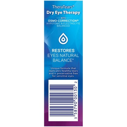 Theratears Dry Eye Therapy Lubricating Eye Drops for Dry Eyes, 1 Fl Oz Bottle