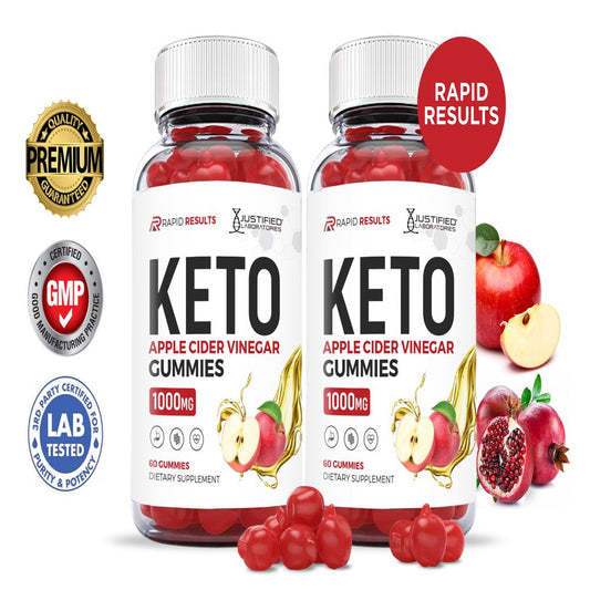 (2 Pack) Rapid Results Keto ACV Gummies 1000MG Dietary Supplement 120 Gummys - Nutricity.com.au