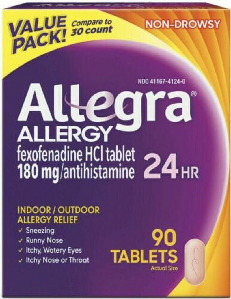 Allergy 24 HR Relief Non-Drowsy 180Mg 90 Tablets