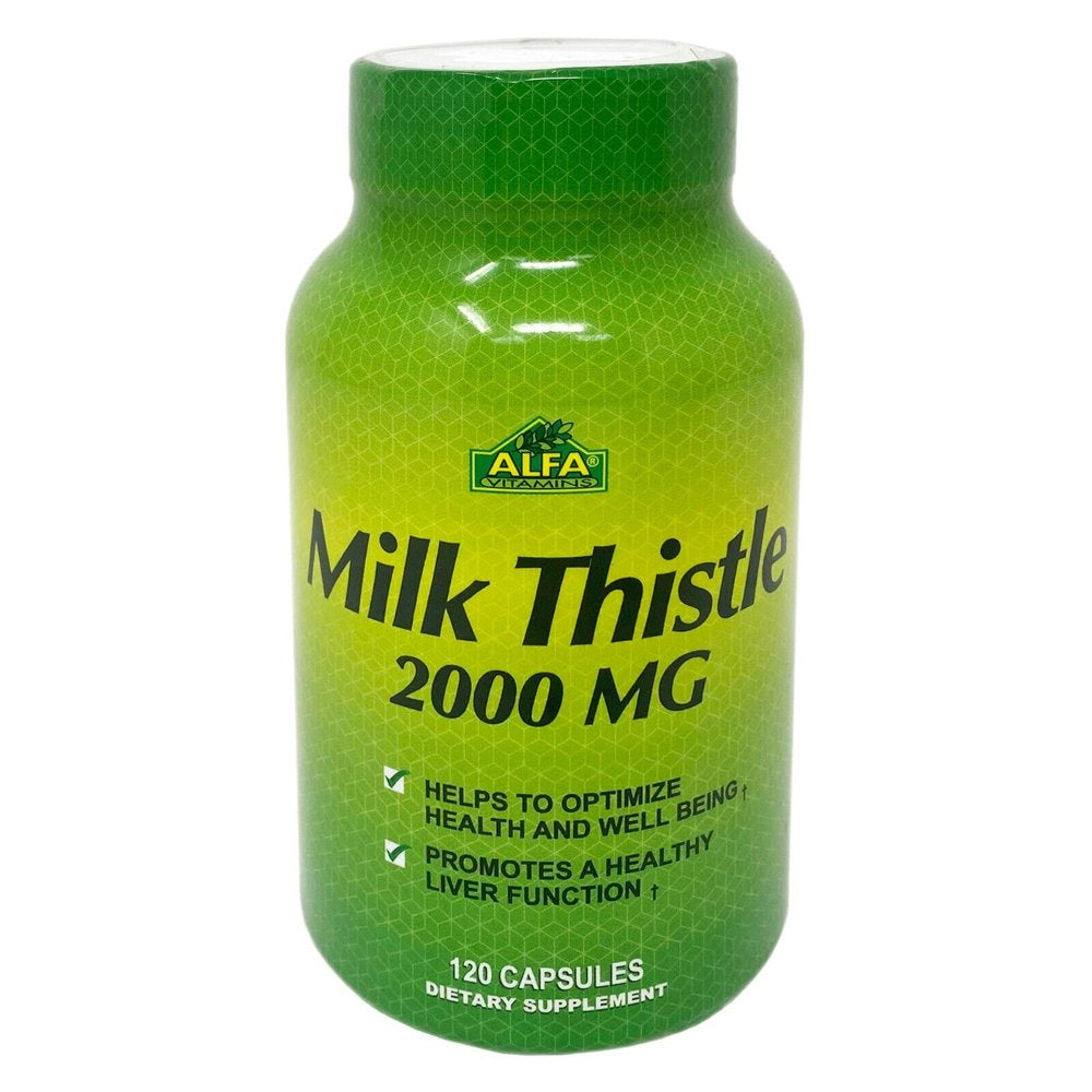 Alfa Milk Thistle, Liver Detox, Antioxidant Boost, 2000Mg 120 Cap