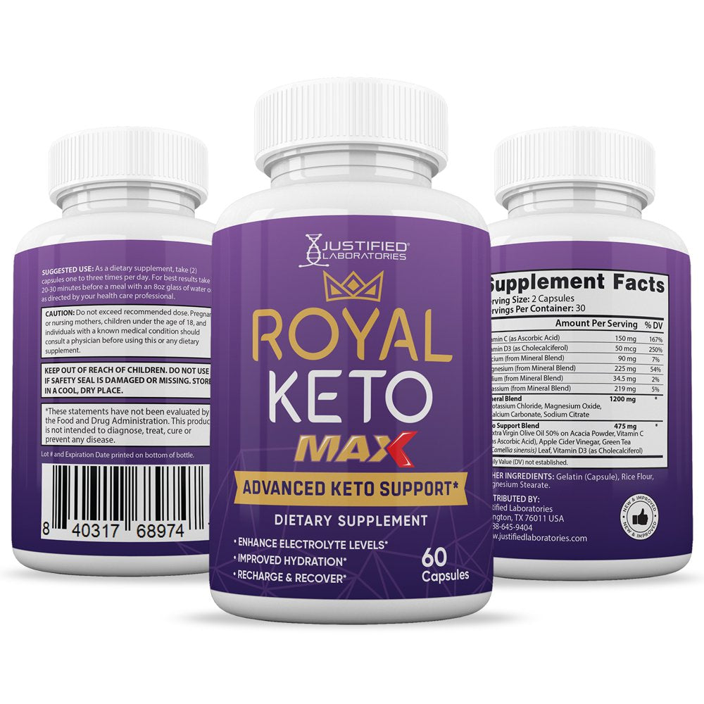 (2 Pack) Royal Keto ACV MAX Pills 1675Mg Dietary Supplement 120 Capsules - Nutricity.com.au