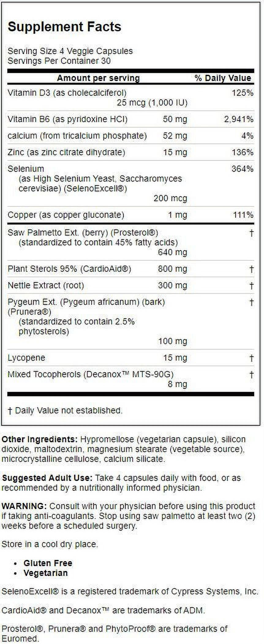 Doctor'S Best Comprehensive Prostate Formula, Supports Normal Urinary Function, Gluten Free, Soy Free, 120 Veggie Cpas