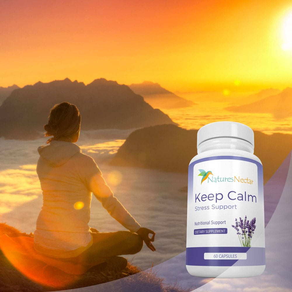 Keep Calm - anti Anxiety Relief Supplements Formulated for Natural Anxiety Relief - Helps Fight Panic Attacks with a Calming Joy Filled Cortisol Boost - anti Stress Supplement & Stress Relief Pills