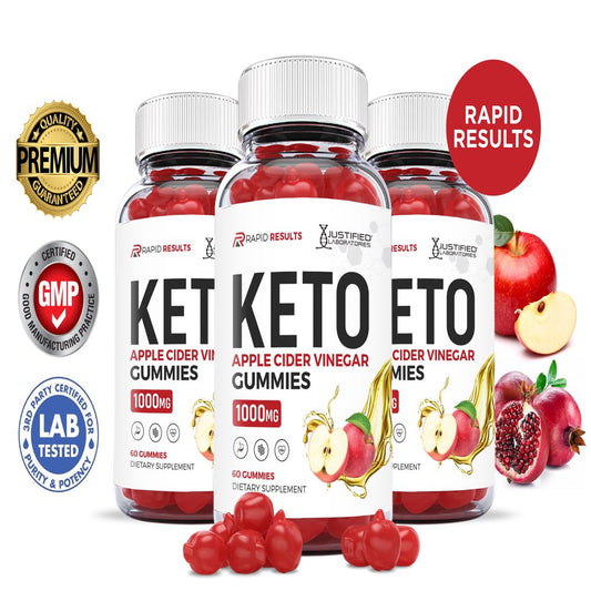 (3 Pack) Rapid Results Keto ACV Gummies 1000MG Dietary Supplement 180 Gummys - Nutricity.com.au