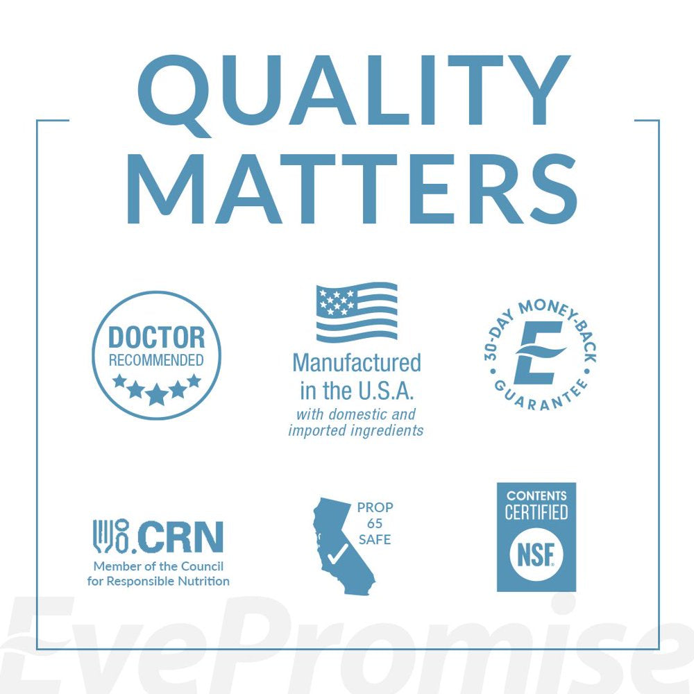 Eyepromise EZ Tears Eye Vitamin | Dry Eye Drops Substitute | Occasional Dry Eye Relief | Omega 3 + 8