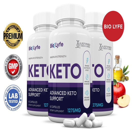 (3 Pack) Bio Lyfe ACV Pills 1275 MG Stronger than Gummies Advanced Keto Support 180 Capsules - Nutricity.com.au